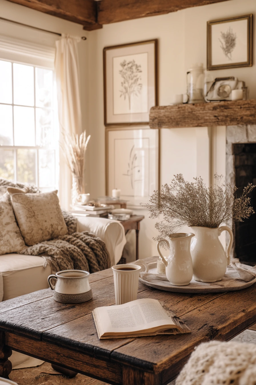 rustic mantel styling ideas 9