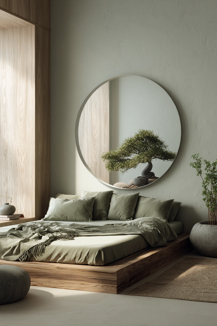 sage green boho bedroom 40