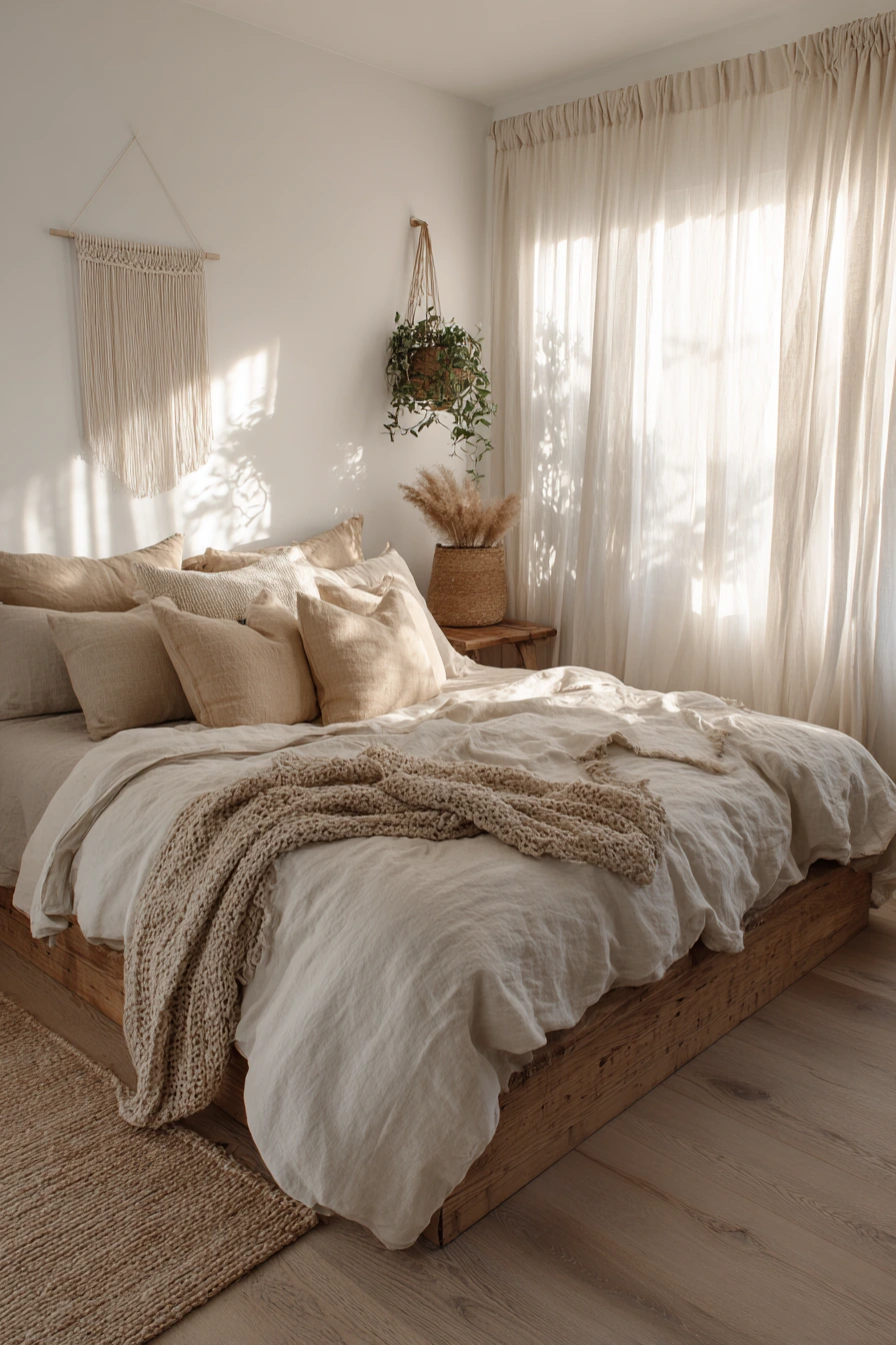 scandi boho bedroom 1