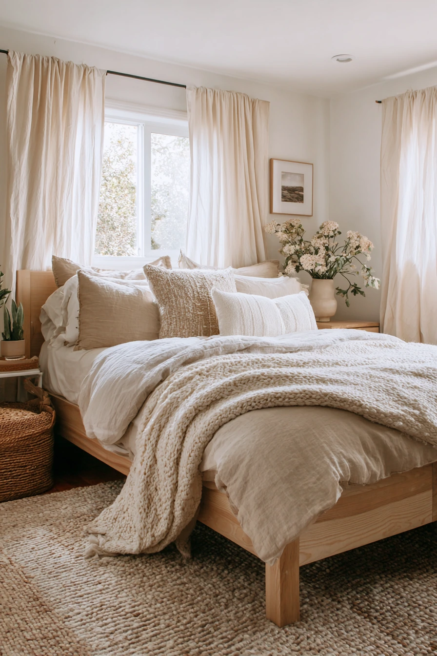 scandi boho bedroom 12