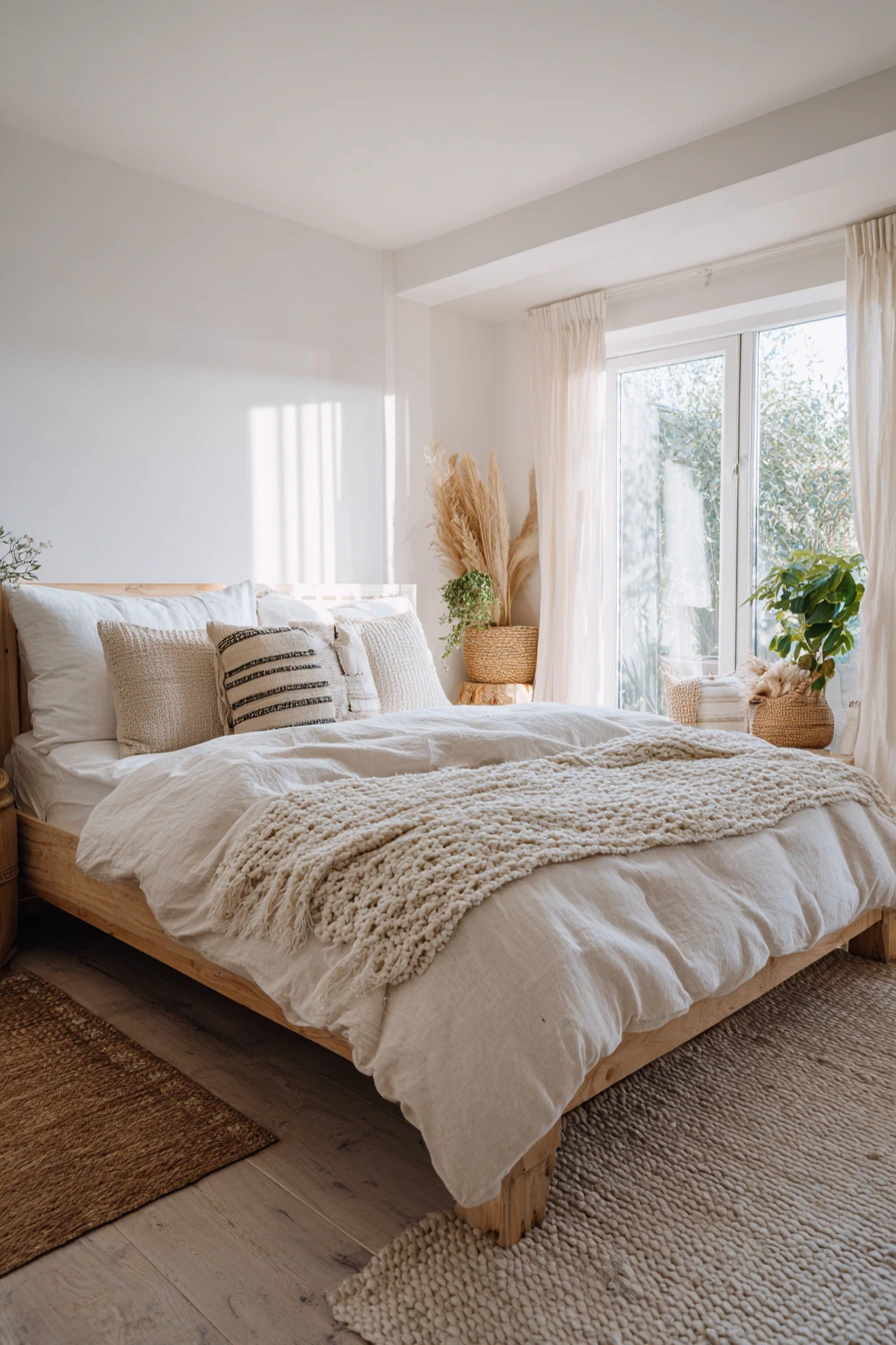 scandi boho bedroom 20