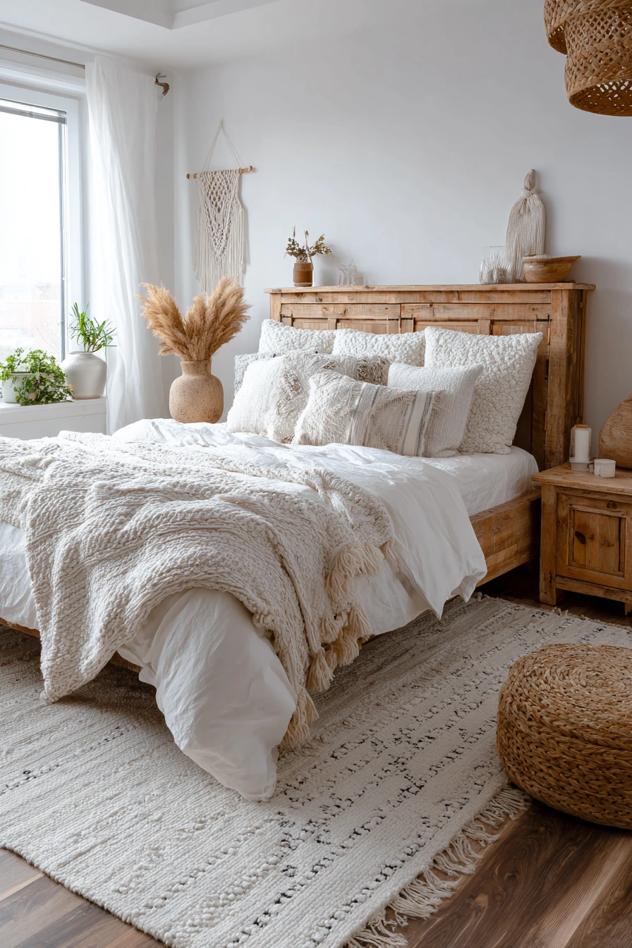 scandi boho bedroom 23