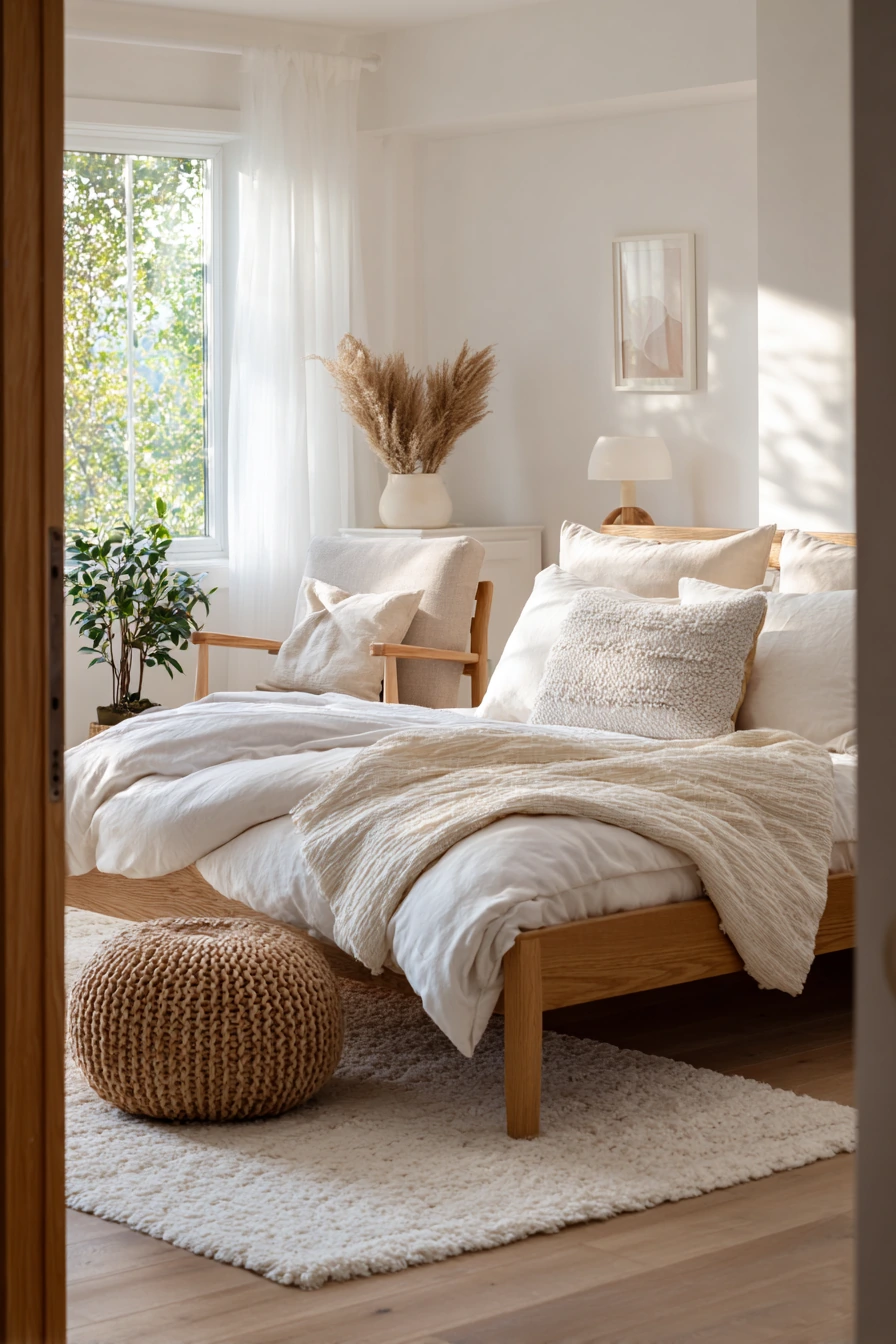 scandi boho bedroom 27