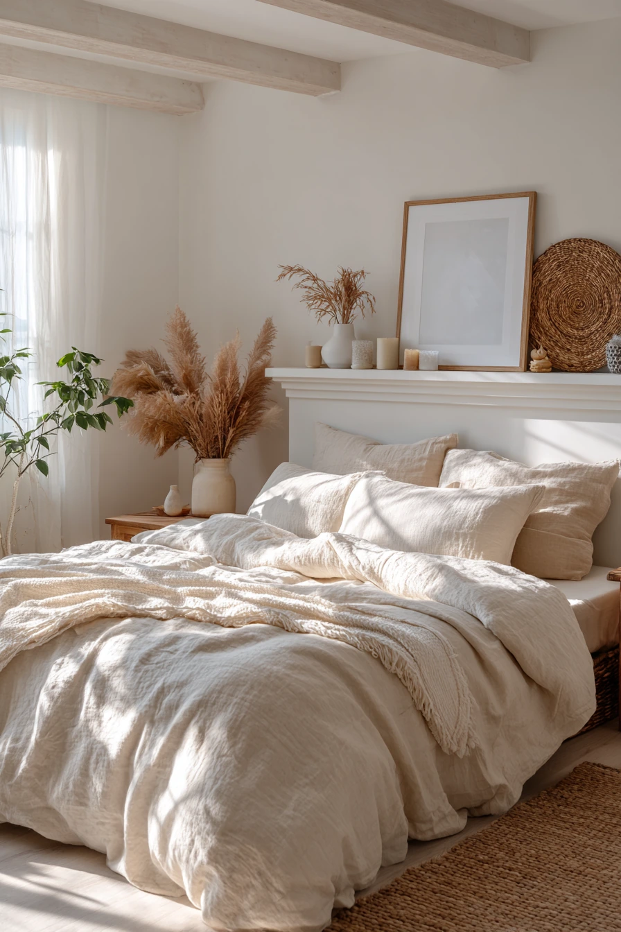 scandi boho bedroom 34