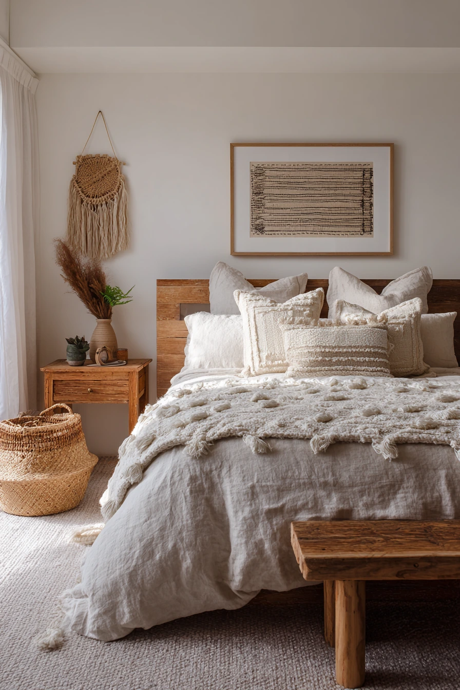 scandi boho bedroom 35