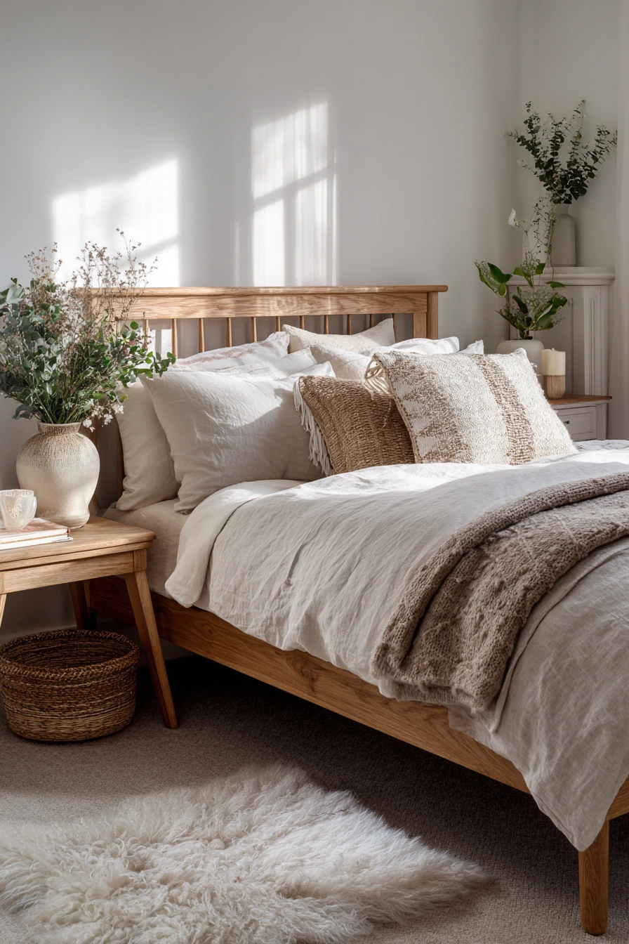 scandi boho bedroom 37