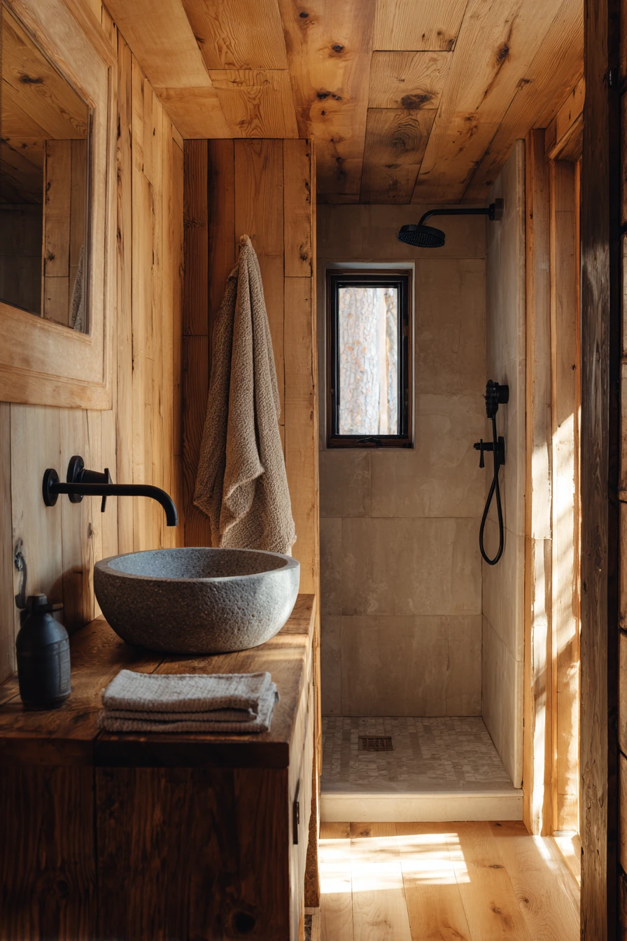 small cabin bathroom ideas 1