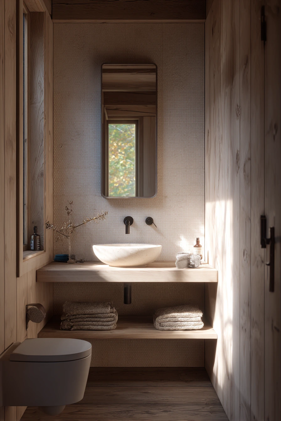 small cabin bathroom ideas 14
