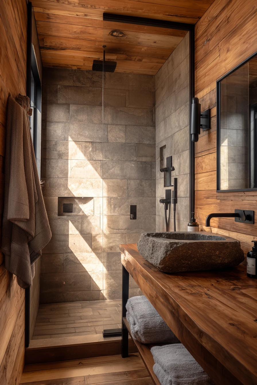 small cabin bathroom ideas 17