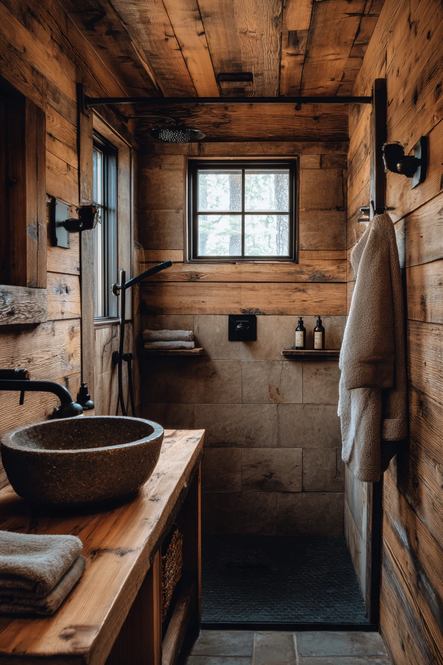 small cabin bathroom ideas 2