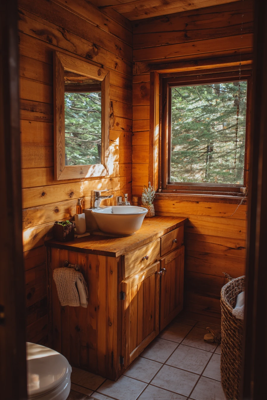 small cabin bathroom ideas 22
