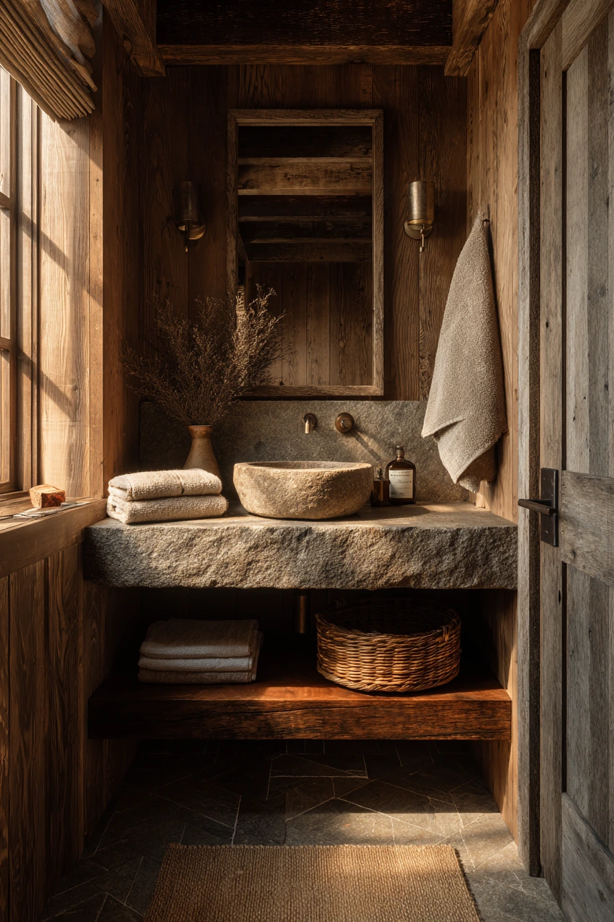 small cabin bathroom ideas 29