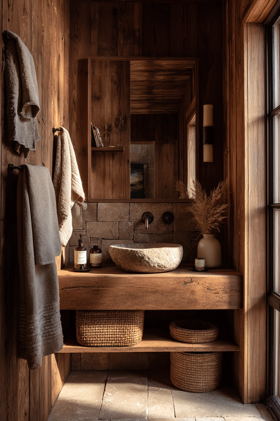 small cabin bathroom ideas 31