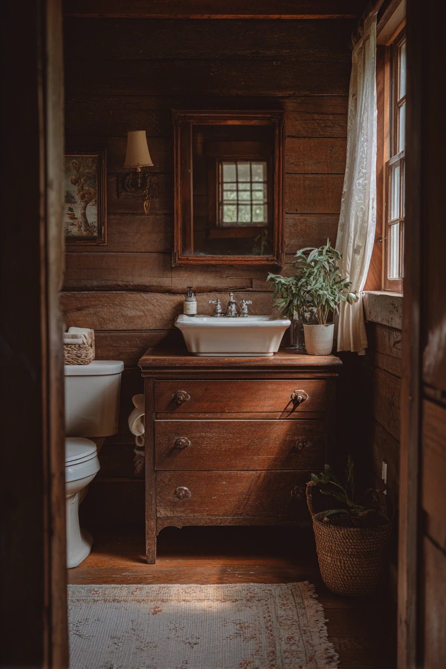 small cabin bathroom ideas 33