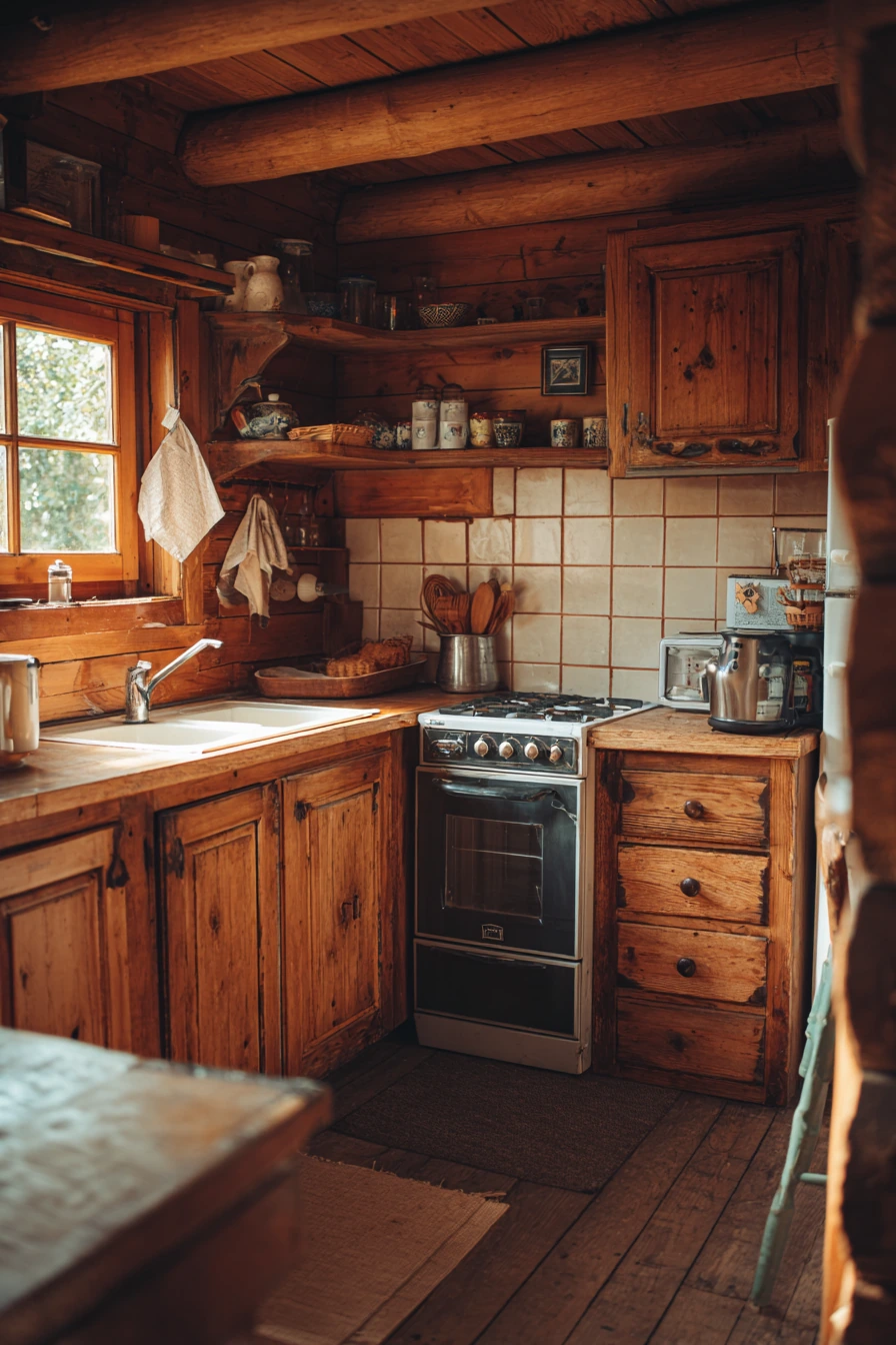 small cabin kitchen ideas 16