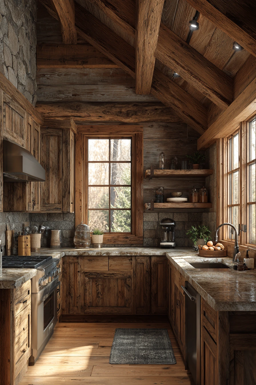 small cabin kitchen ideas 35