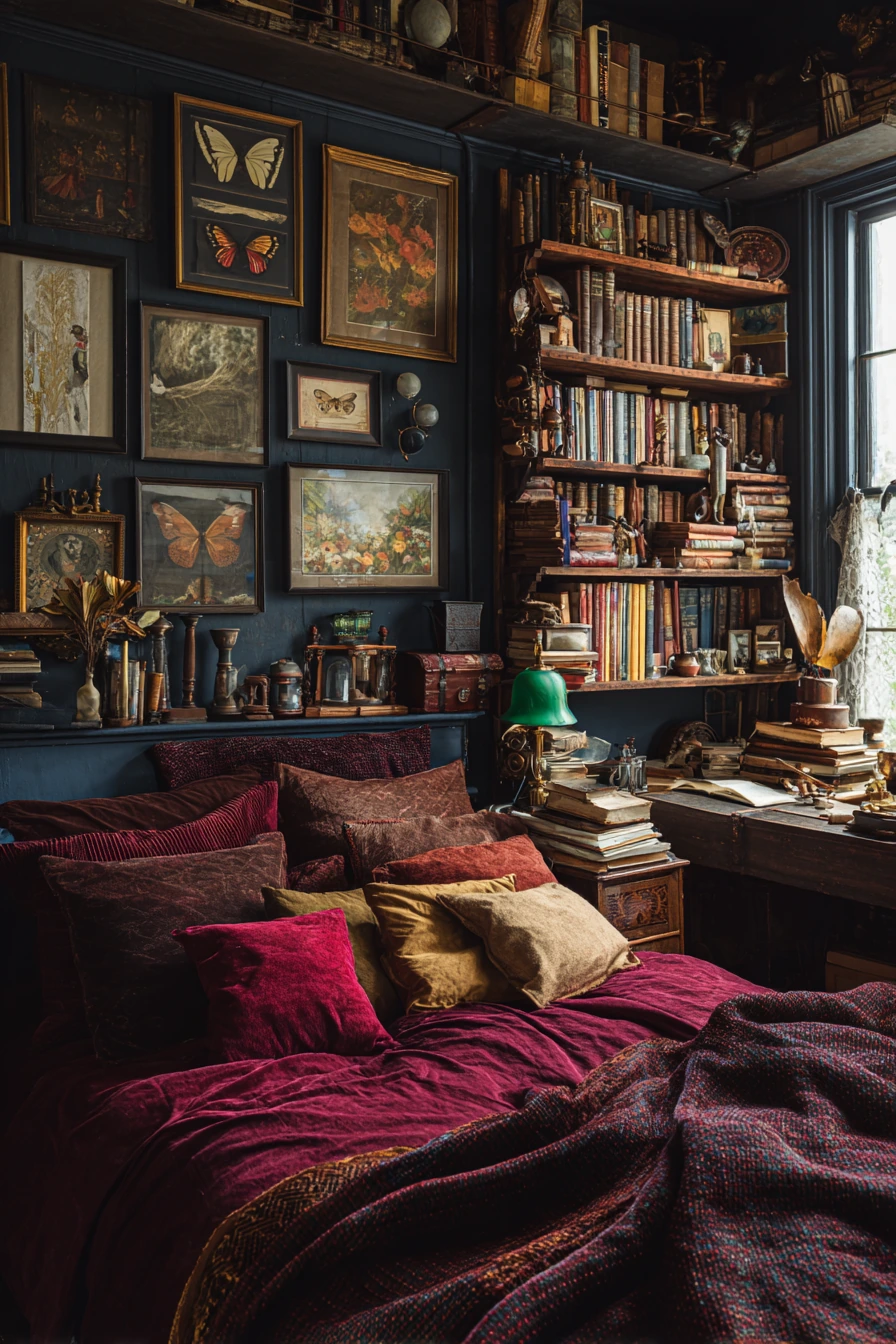 small maximalist bedroom 12