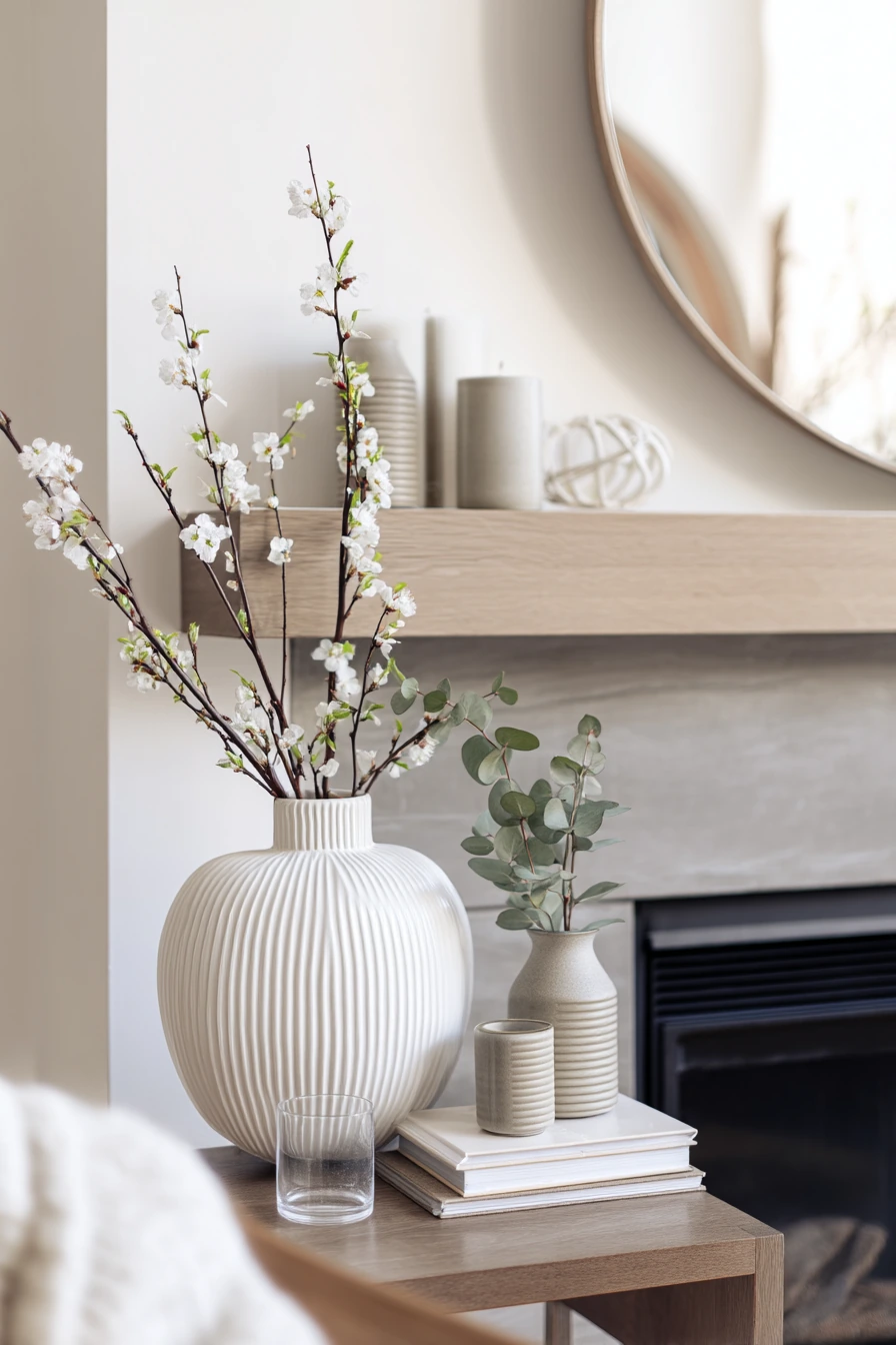 spring mantel decor ideas 10