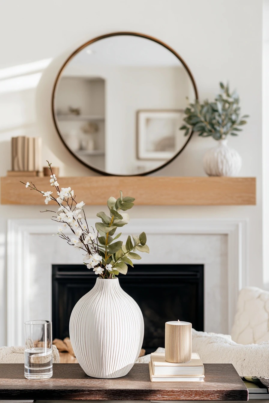 spring mantel decor ideas 11