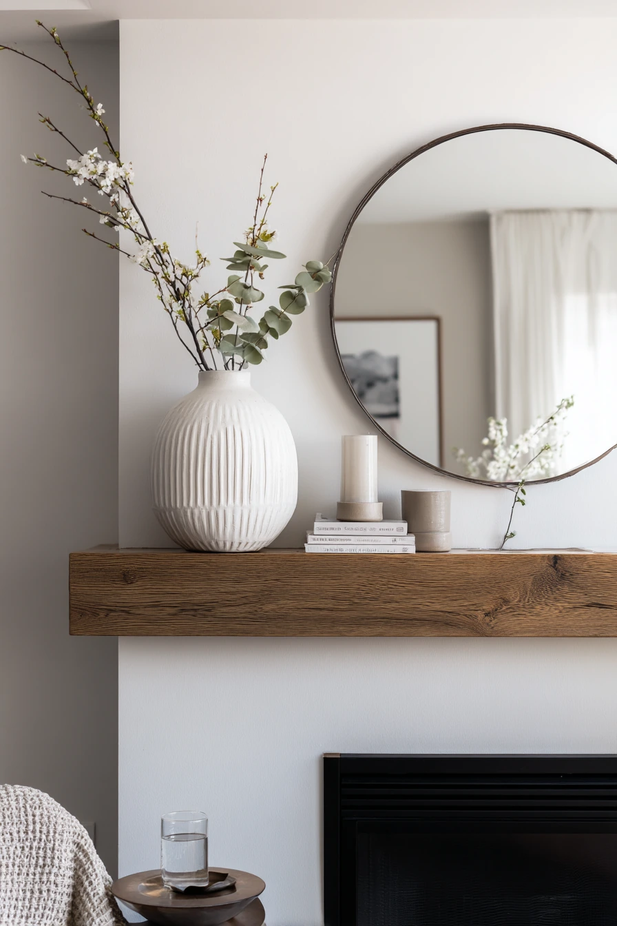 spring mantel decor ideas 12