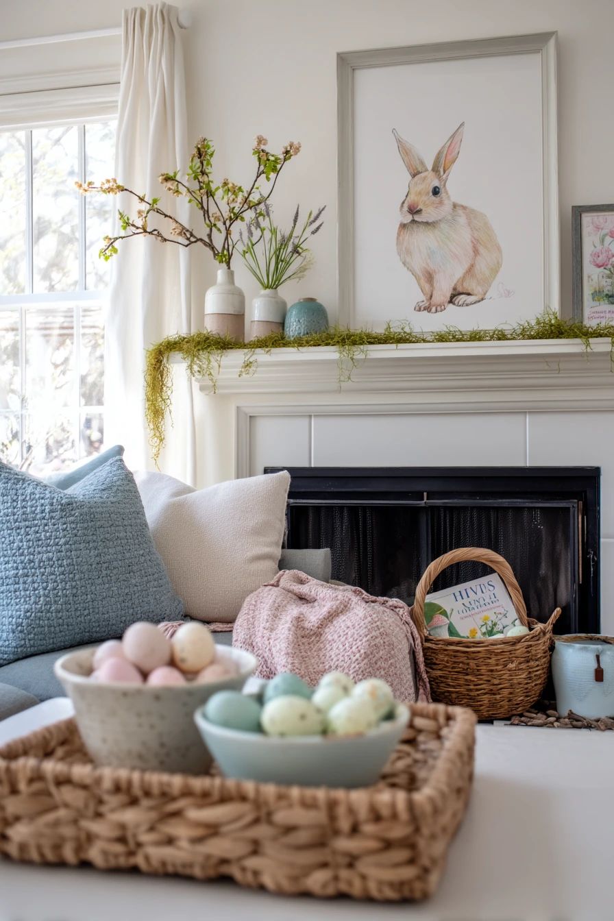 spring mantel decor ideas 13