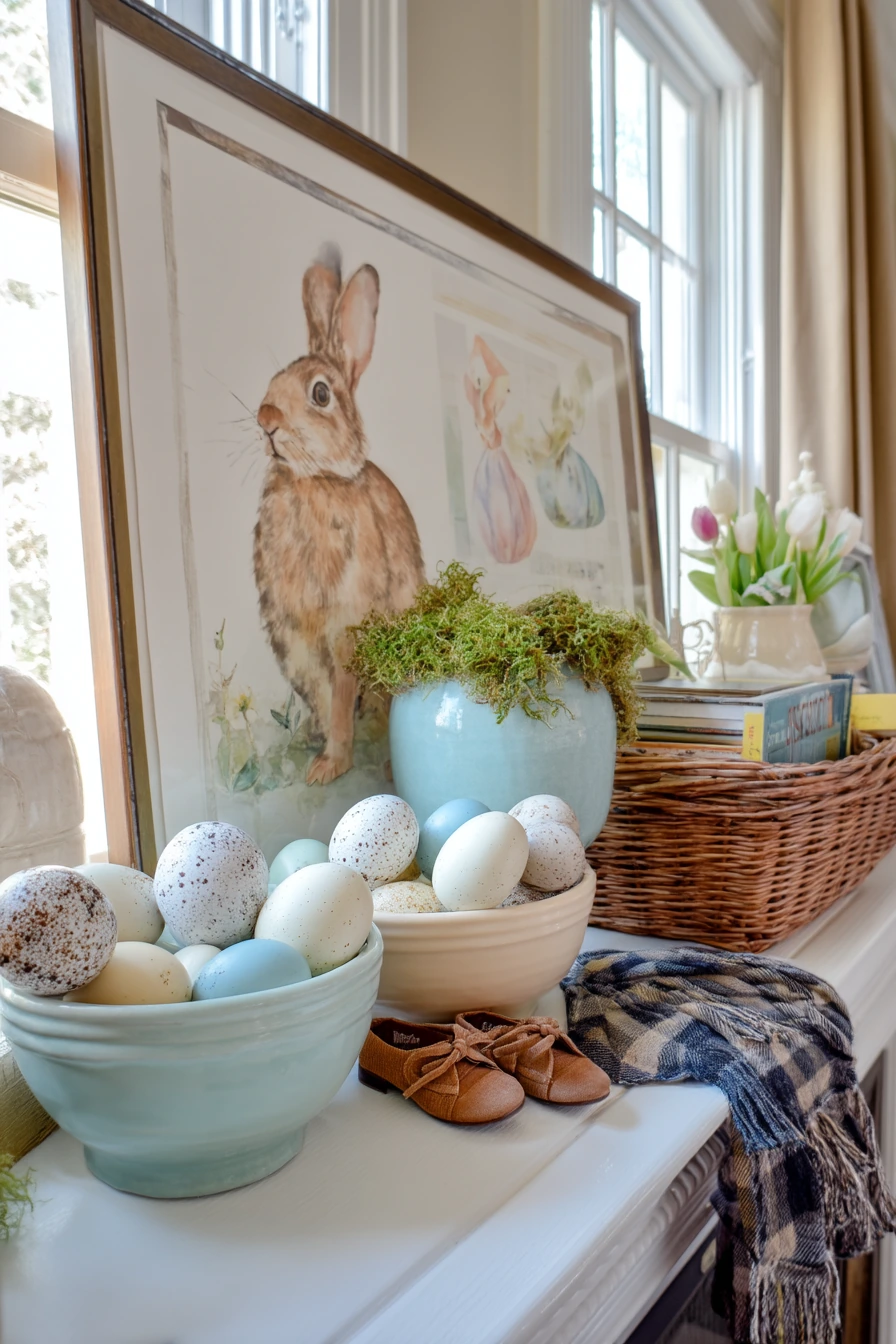 spring mantel decor ideas 14
