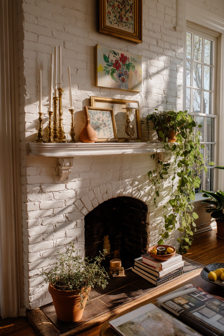spring mantel decor ideas 19