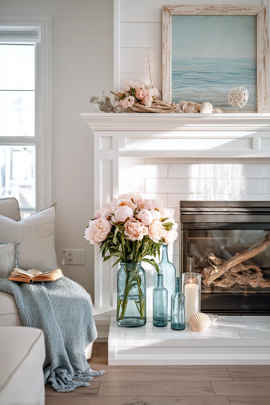 spring mantel decor ideas 28