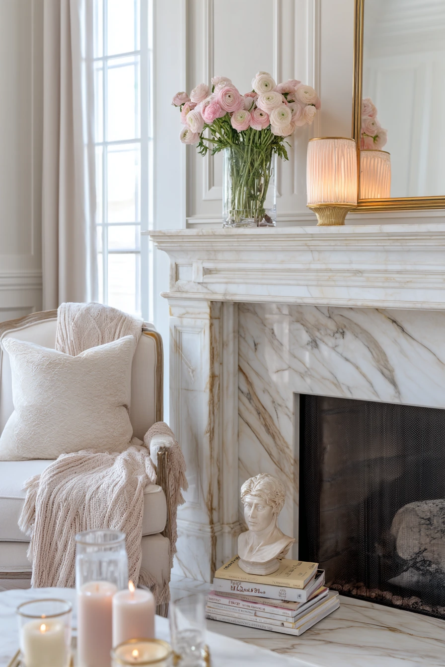 spring mantel decor ideas 35