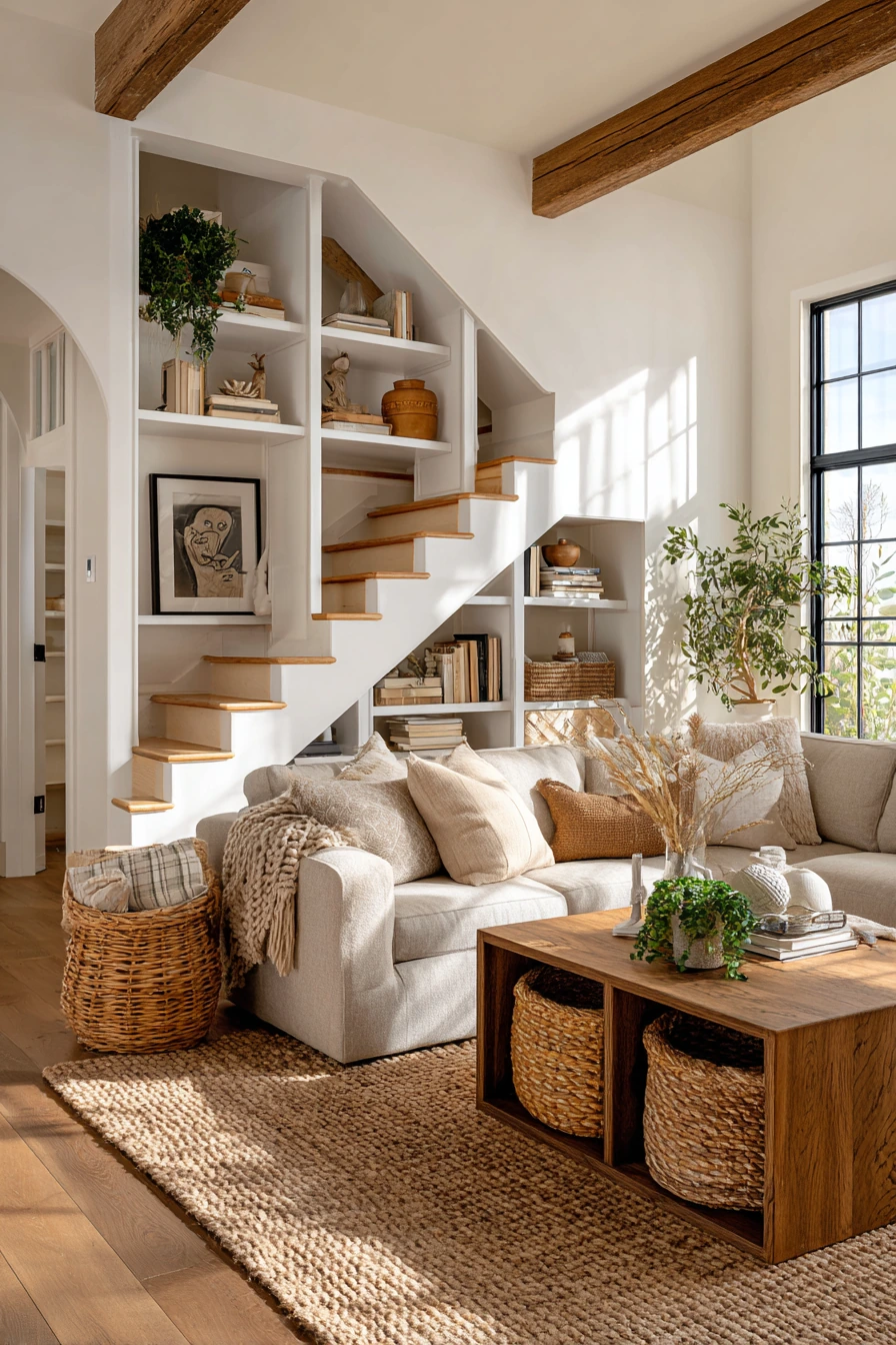 staircase storage under stairs 16