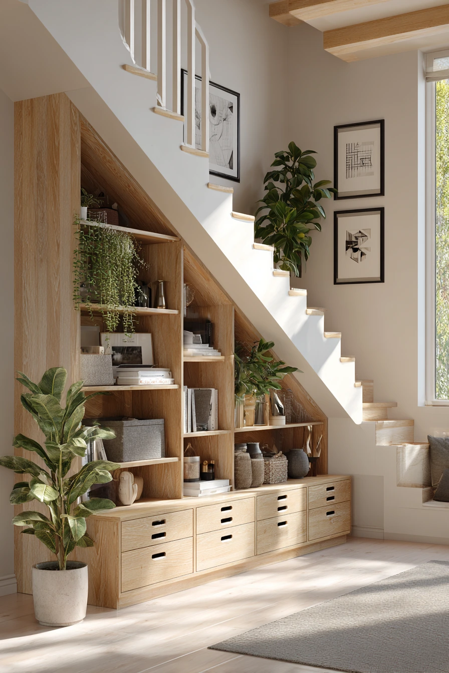 staircase storage under stairs 2