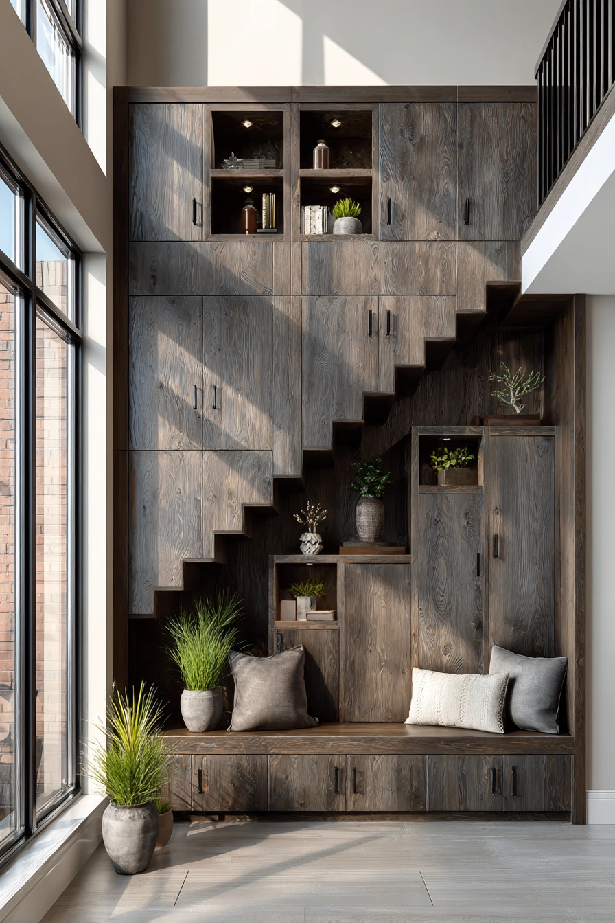 staircase storage under stairs 34