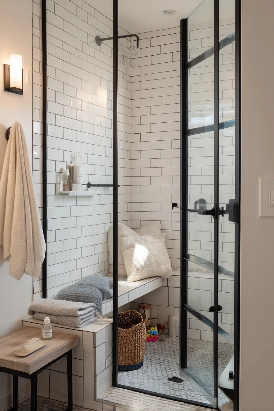 standing shower bathroom ideas 11