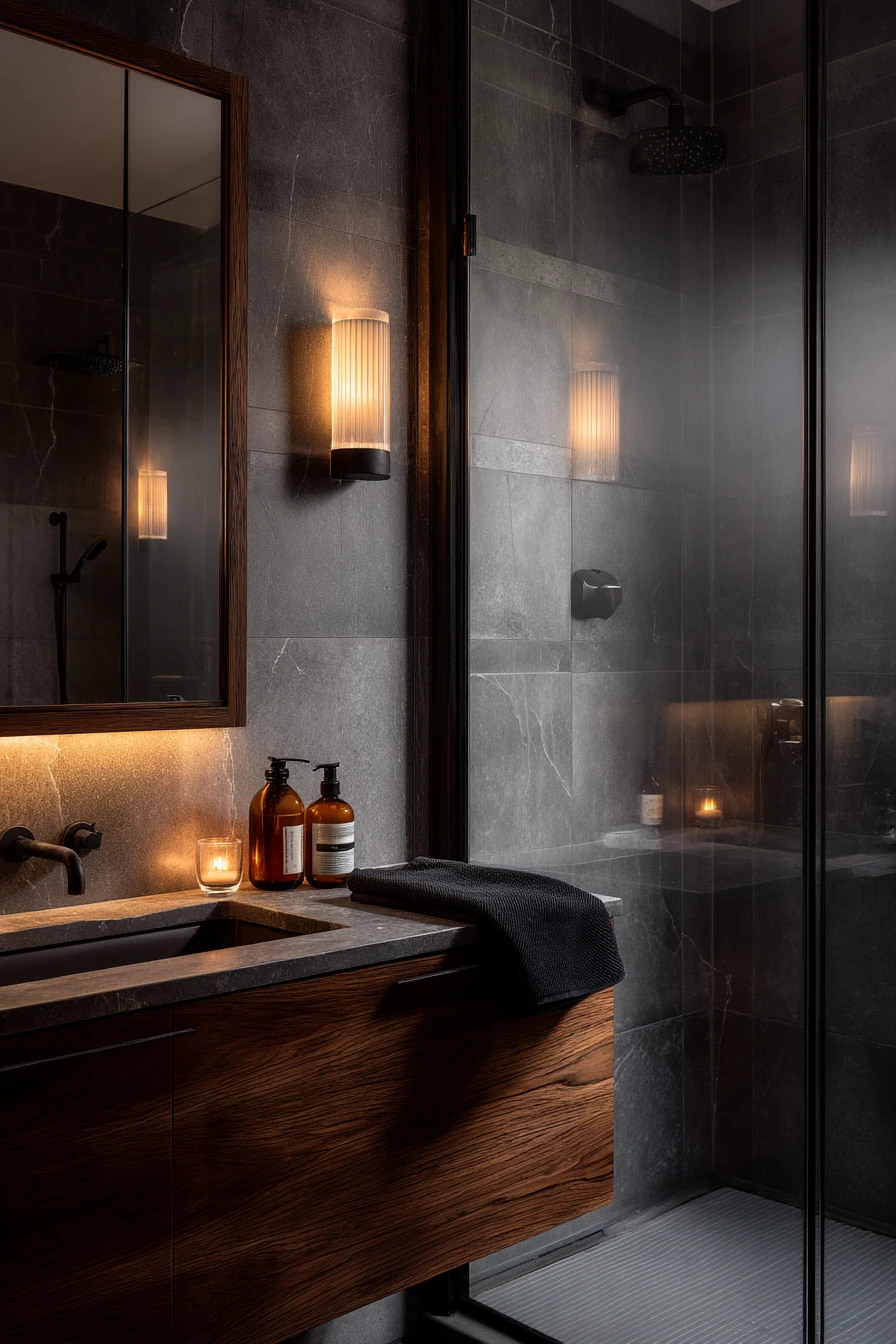standing shower bathroom ideas 14
