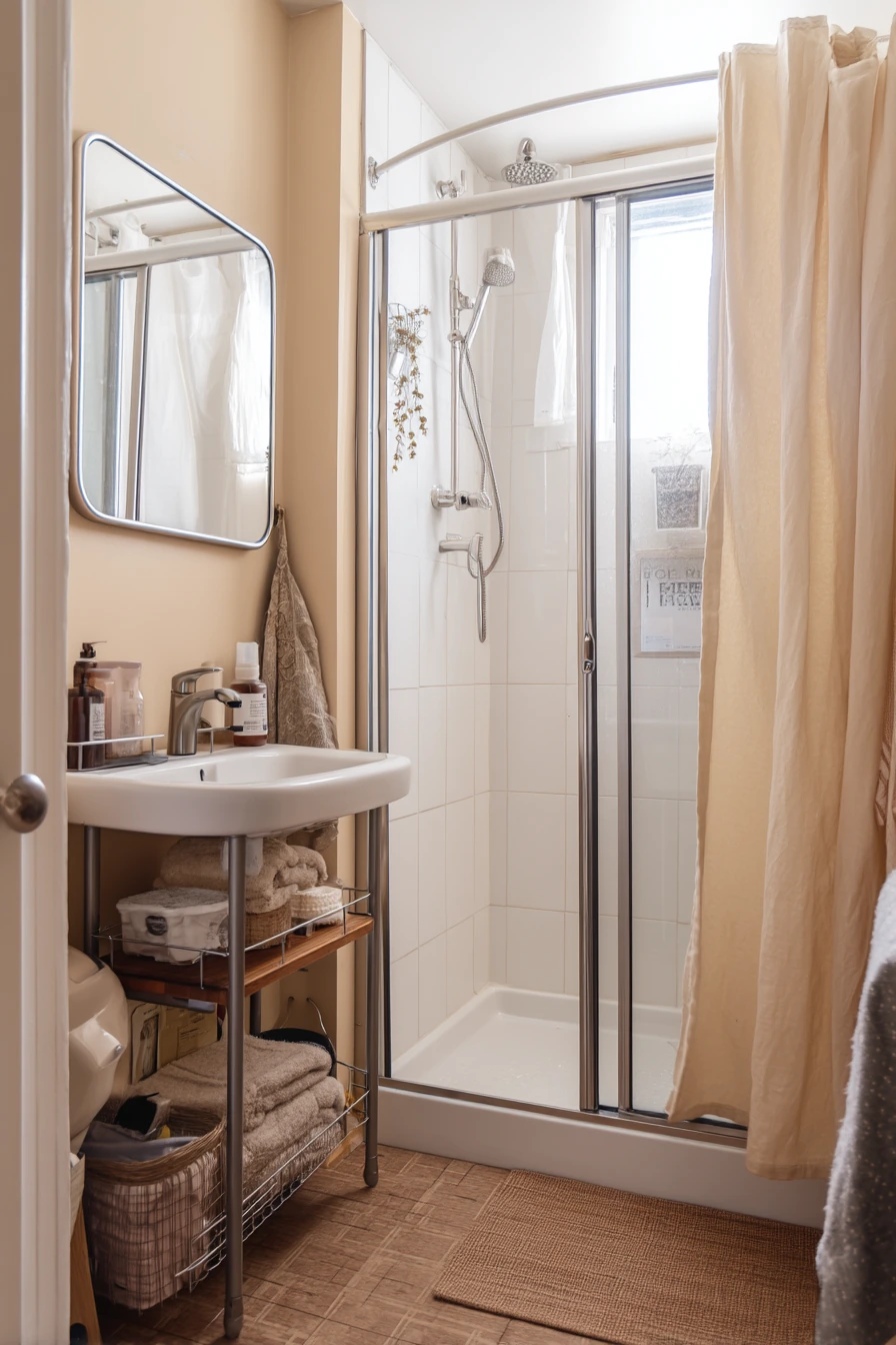 standing shower bathroom ideas 22