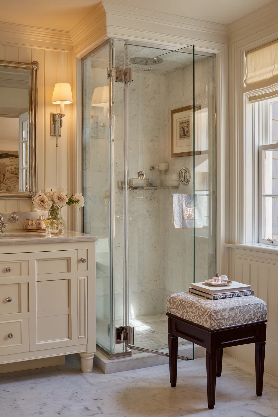 standing shower bathroom ideas 32