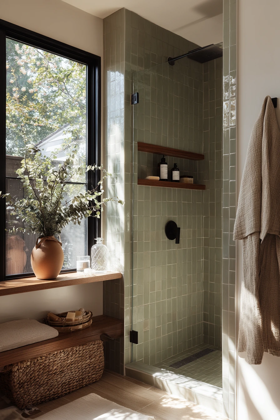 standing shower bathroom ideas 35