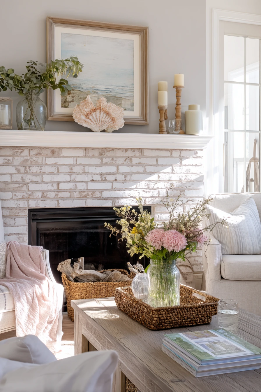 summer mantel styling ideas 1