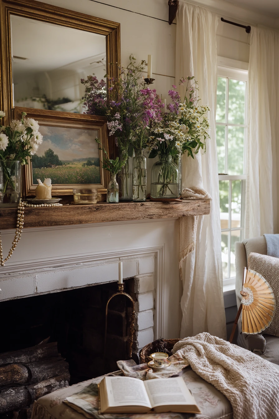 summer mantel styling ideas 10