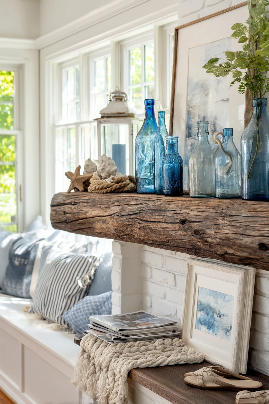 summer mantel styling ideas 18