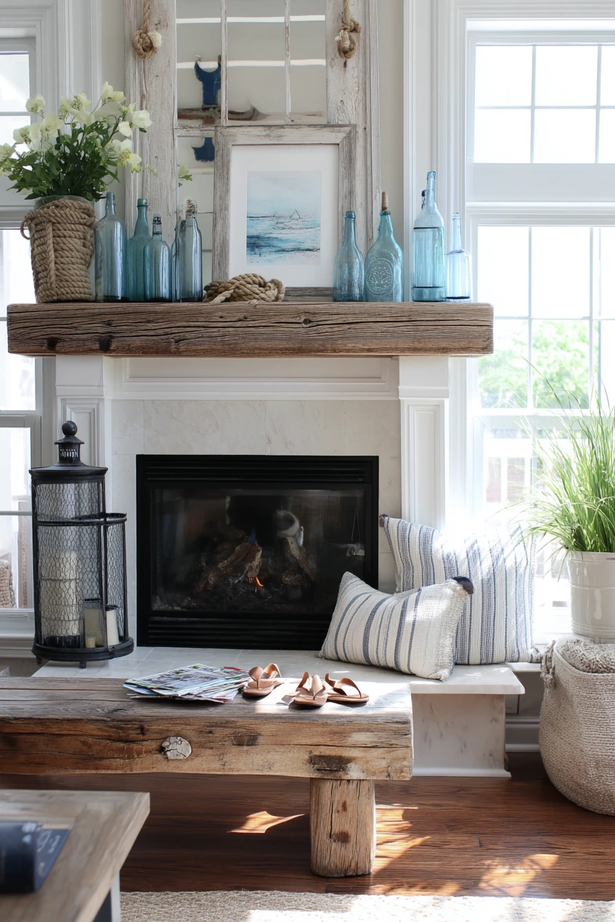 summer mantel styling ideas 19