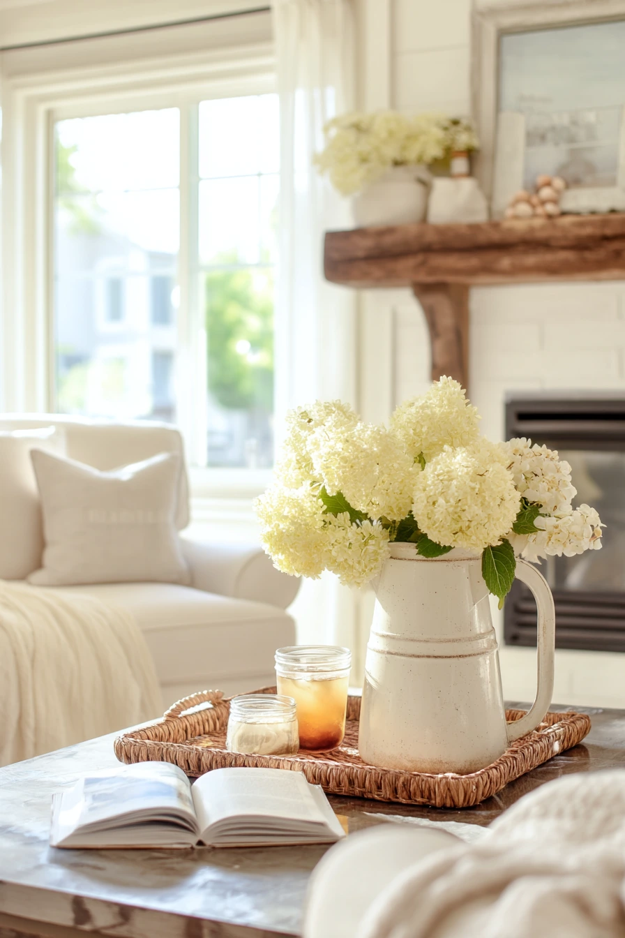 summer mantel styling ideas 24