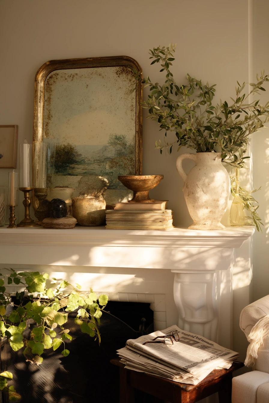 summer mantel styling ideas 33