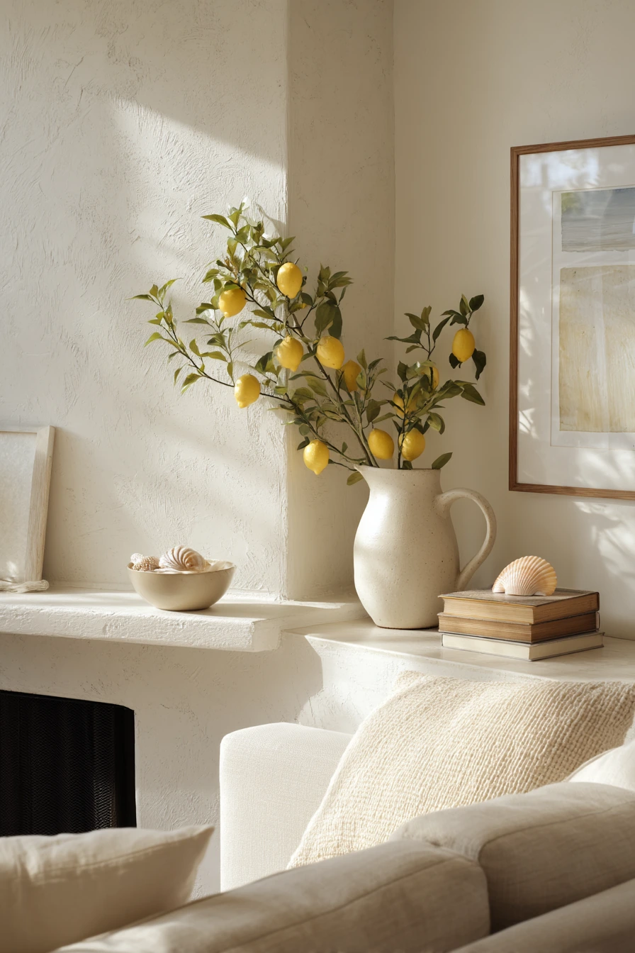 summer mantel styling ideas 8