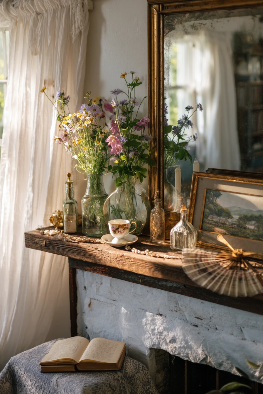summer mantel styling ideas 9