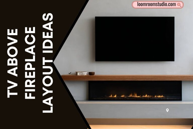 tv above fireplace layout ideas