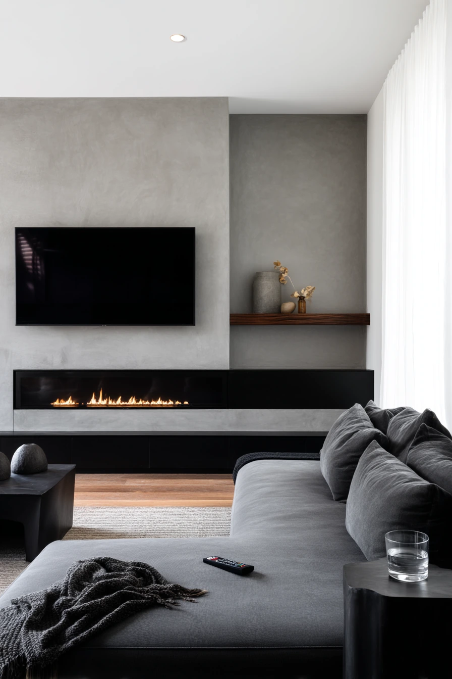 tv above fireplace layout ideas 13