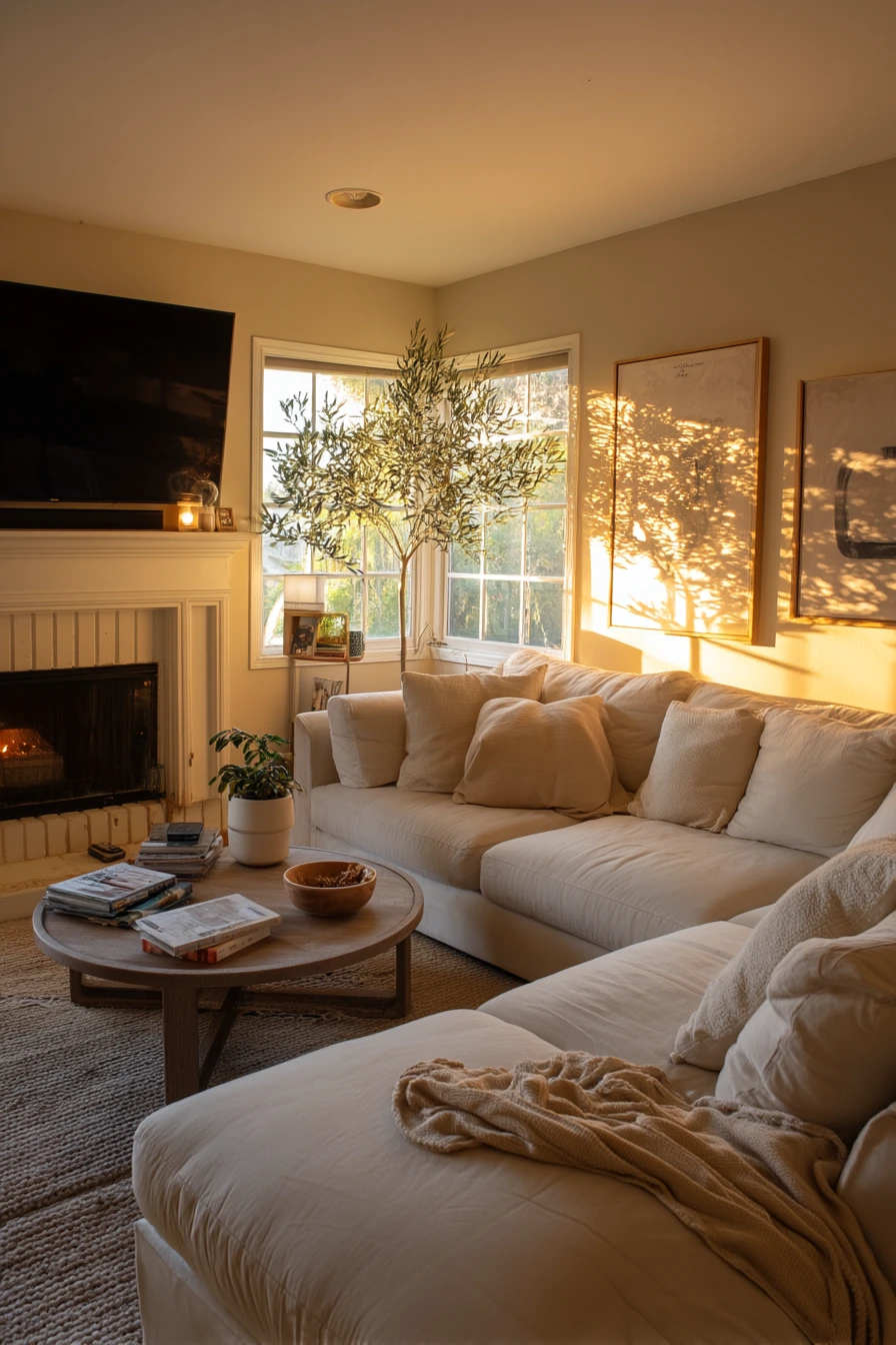 tv above fireplace layout ideas 24