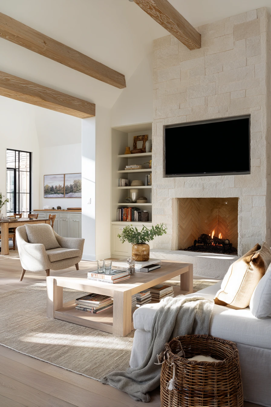 tv above fireplace layout ideas 37