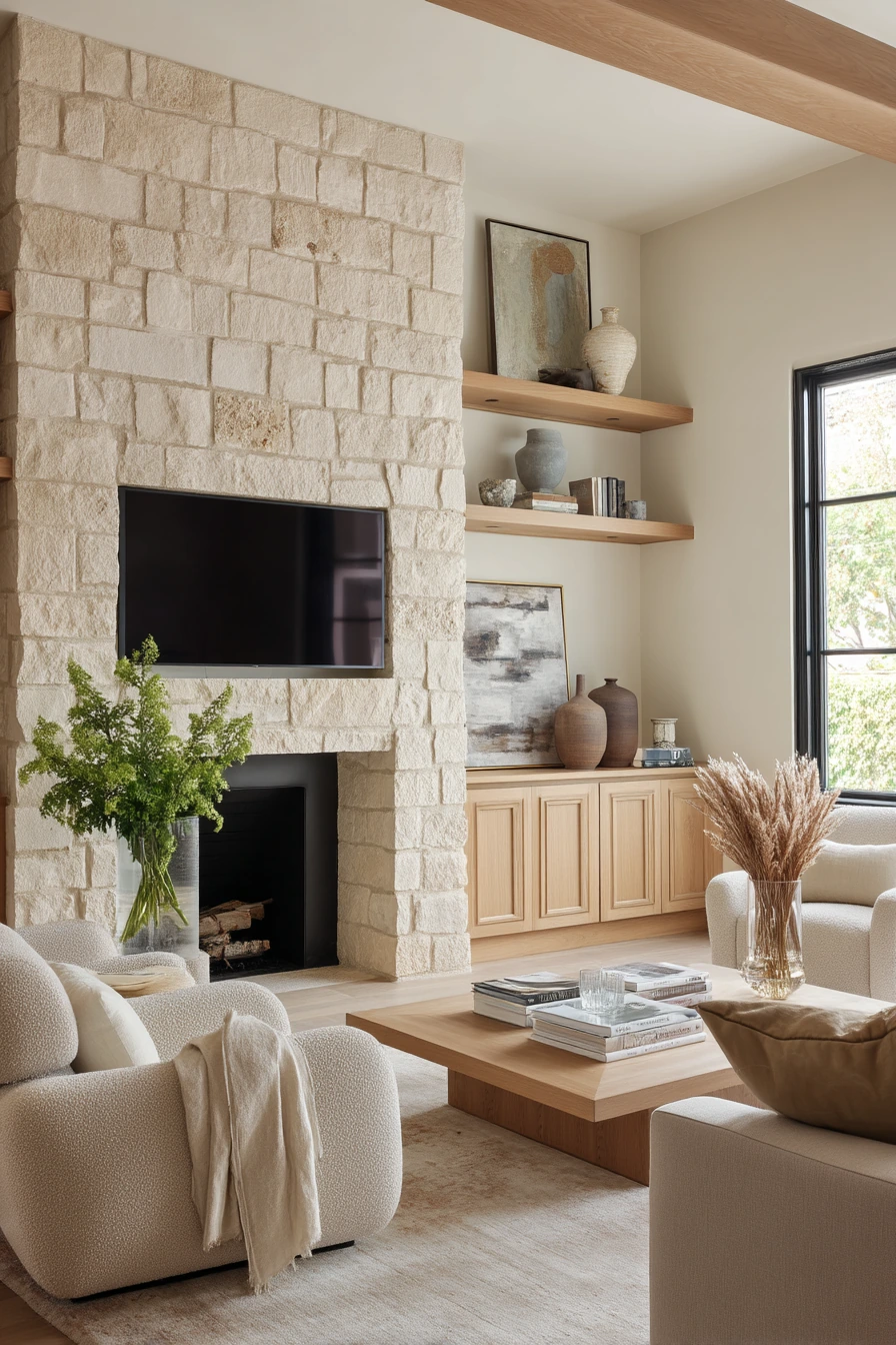 tv above fireplace layout ideas 4